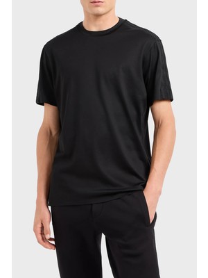 Emporio Armani Logolu Pamuklu Regular Fit Bisiklet Yaka Erkek Tshirt 6D1TD6 1josz 0999