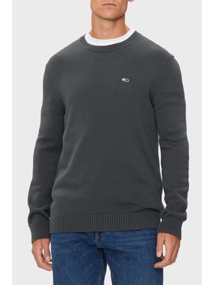 Tommy Jeans Pamuklu Regular Fit Bisiklet Yaka Kazak Erkek Kazak DM0DM18370 Pub