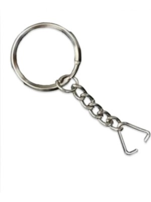 TıkTık AL 100 Lü Anahtarlık Halkası Zincirli Üçgen Aparatlı