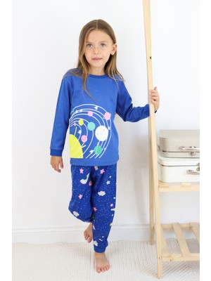 Kız-Erkek (Unisex) Çocuk Interlok Kumaş Orta Kalınlıkta Pamuklu Pijama Takımı