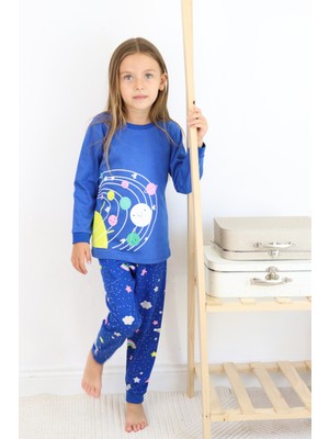 Kız-Erkek (Unisex) Çocuk Interlok Kumaş Orta Kalınlıkta Pamuklu Pijama Takımı