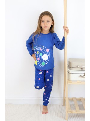 Kız-Erkek (Unisex) Çocuk Interlok Kumaş Orta Kalınlıkta Pamuklu Pijama Takımı