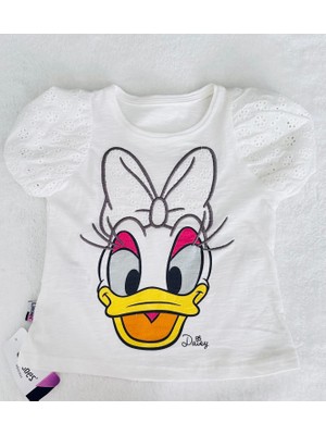 Alinna Kız Çocuk Takım Çocuk T-Shirt Pantolon Takım. Daisy Duck Çizgi Film Karakterli Desenli Takım.