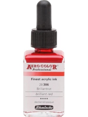 Schmincke Aero Color Akrilik Mürekkep 28 ml 306 Brilliant Red