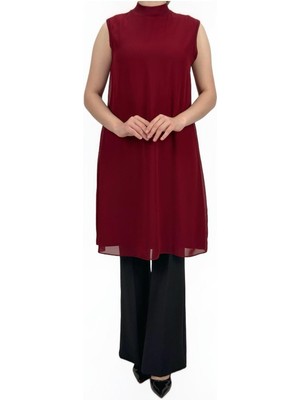 ottomanwear.com OTW8831-772 Önü Şifon Içlik Bordo