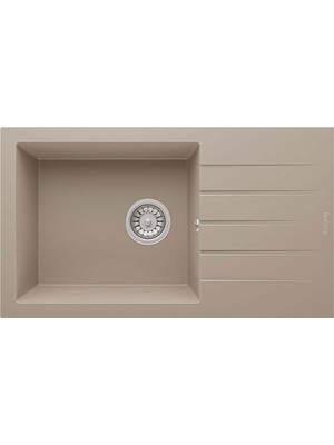 Real Stone Assos 76 Xl Cappuccino Tek Gözlü Granit Eviye (REALSTONE.P-010-KAP)