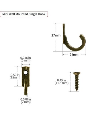 Faith 58 Parça Duvara Monte Askı, Küçük Askı, Bronz (Yurt Dışından)