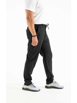 Longberg Erkek Beli Lastikli Bağcıklı Mevsimlik Jogger Spor Pantolon