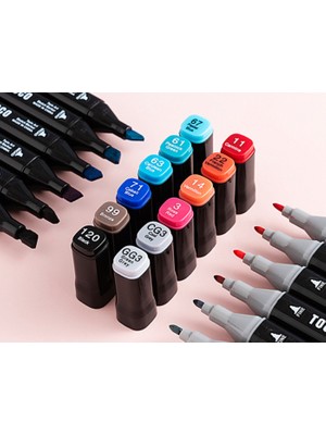 Haydi Dekor Touch Marker Touch Marker 24'lü Çift Uçlu Marker Kalem Seti Çantalı