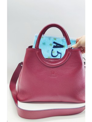 Valvic Hakiki Deri 3 Bölmeli Çantası