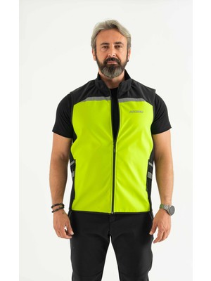 Reflektörlü Softshell Motosiklet ve Iş Güvenliği Yeleği