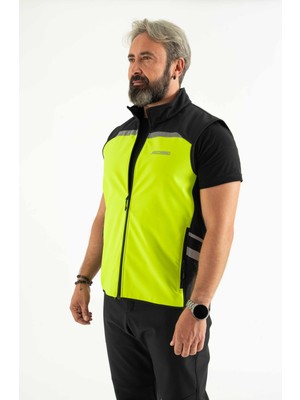 Reflektörlü Softshell Motosiklet ve Iş Güvenliği Yeleği