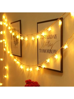 LED Star String Lights 3 Metre Yıldız Görünümlü LED Aydınlatma