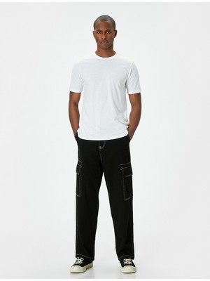 Koton Basic Tişört Slim Fit Kısa Kollu Bisiklet Yaka