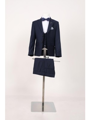 Doctor Junior Erkek Çocuk Slim Fit Takım Elbise 3 Parça Poliviskon Kumaş Modeli