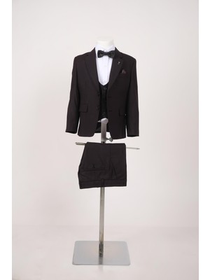Doctor Junior Erkek Çocuk Slim Fit Takım Elbise Üç Parça Poliviskon Kumaş Klasik Model