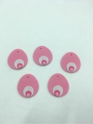 Karan Tuhafiye Nazar Boncuğu Keçe Süsü 5'li Set