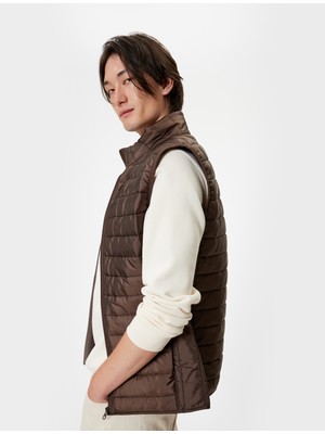 Koton Şişme Yelek Slim Fit Dik Yaka Cep Detaylı