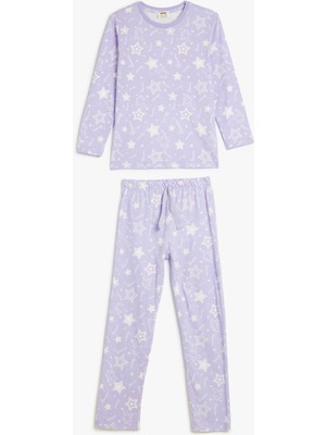 Koton Pijama Takımı Yıldız Baskılı