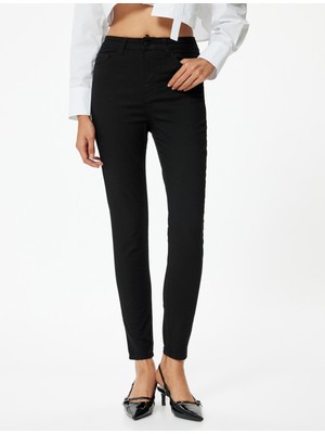 Yüksek Bel Skinny Kot Pantolon Dar Paça Cepli - Carmen Skinny Jeans