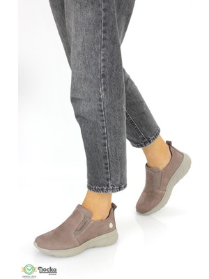 Mammamia Kadın Hakiki Deri Günlük Bağcıksız Spor Tarz Mevsimlik Ortopedik Ayakkabı M25/KA3555