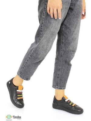 Mammamia Kadın Hakiki Deri Günlük Bağcıksız Spor Tarz Mevsimlik Ortopedik Ayakkabı M25/KA85