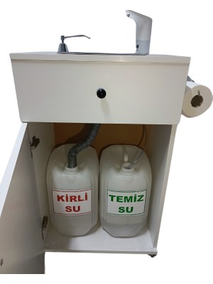 Mobil Seyyar Lavabo Beyaz Büyük Boy