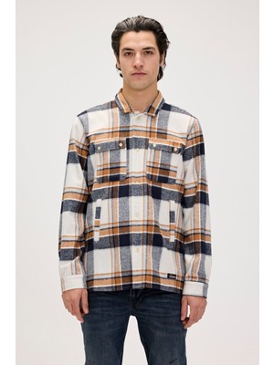 Bernard Beyaz Erkek Oduncu Gömlek