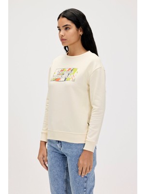 Re-Carina Beyaz Kadın Sweatshirt