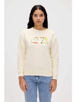 Re-Carina Beyaz Kadın Sweatshirt