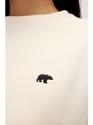 Bad Bear Basic Beyaz Kadın Sweatshirt