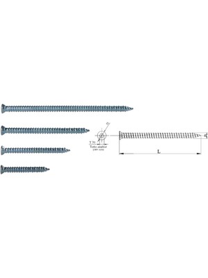 Buldex Vida 7,5X60 Dubelsiz Vida 6 cm 10 Adet