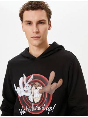 Koton Looney Tunes Kapşonlu Sweatshirt Lisanslı Baskılı