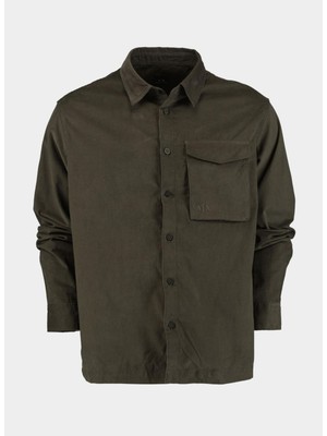 Armani Exchange Loose Fit Haki Düz Erkek Gömlek 6DZC11 Znıwz 1897