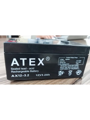 Atex AX12-3.2 12 Volt - 3.2 Amper Akü (13.4x6.7x6.1cm)