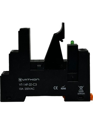 Hasyılmaz Vatkon VT-14F-2Z-C3 Çift Kontak (8 Pinli) Role Tutucu (1 Adet)