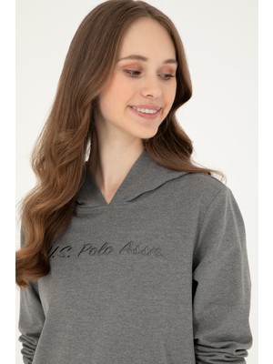 U.S. Polo Assn. Kadın Antrasit Melanj Sweatshirt 50296947-VR081