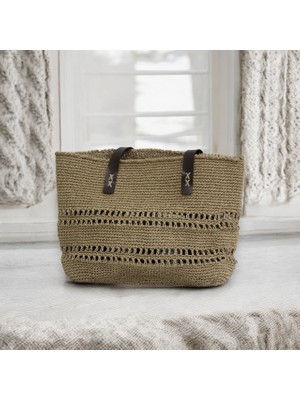 Hasır, Makrome, Vintage, El Örgüsü, El Emeği, Boho, Pamuk Ipliği, Kağıt Ip, Supra Ip Örgü Çanta 0012