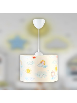 Evidea Lighting Gökyüzü Desenli Sarkıt - Beyaz - 70X30 cm