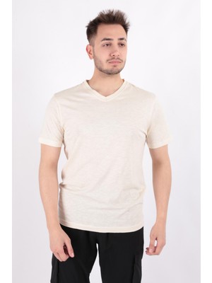 Cazador 4601 Erkek V Flamlı T-Shirt