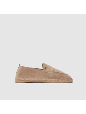 Erkek Espadril Loafer AYAKKABI[052051], Bej Süet, 42