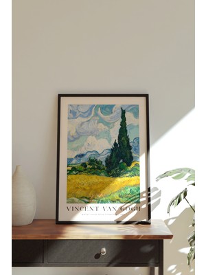 House Gorgeous Van Gogh Wheat Field With Cypresses Tasarımlı Çerçevesiz Poster