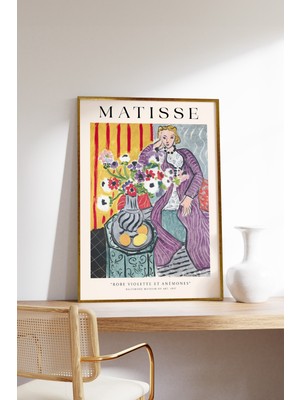 House Gorgeous Henri Matisse Robe Violette Et Anemones Tasarımlı Çerçevesiz Poster