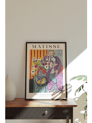 House Gorgeous Henri Matisse Robe Violette Et Anemones Tasarımlı Çerçevesiz Poster