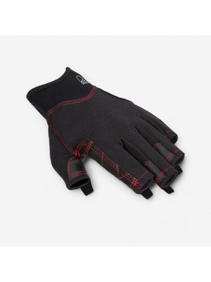 Tribord Yetişkin Parmaksız Yelkenli Eldiveni - Siyah - 500