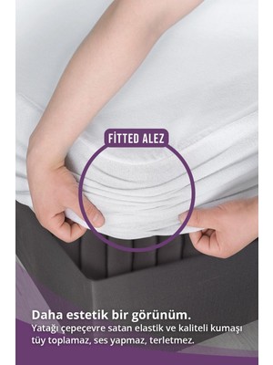 Vavey Pamuklu Fitted Sıvı Geçirmez Yatak Alezi 200x200cm