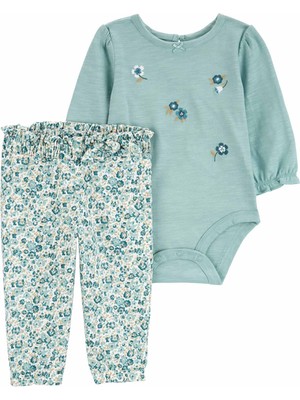 Carter's Kız Bebek Body Pantolon Set 2'li Paket