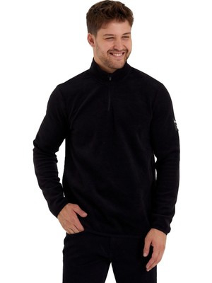 Adams Erkek Rahat Içi ve Dışı Polarlı Isı Koruyan Fermuarlı Polar Sweatshirt