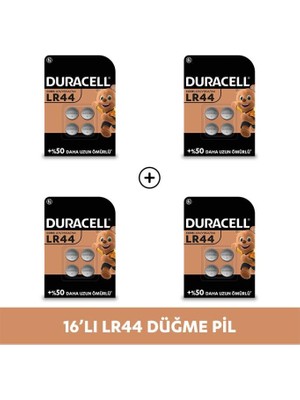 Duracell Özel LR44 Alkalin Düğme Pil 1,5V (76A / A76 / V13GA), 4'lü Paket x 4