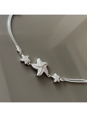 Milamore Jewelry 925 Ayar Gümüş Denizyıldızı Bileklik